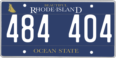 RI license plate 484404