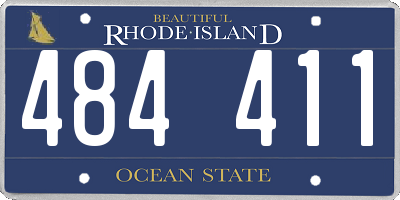 RI license plate 484411