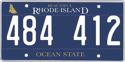 RI license plate 484412