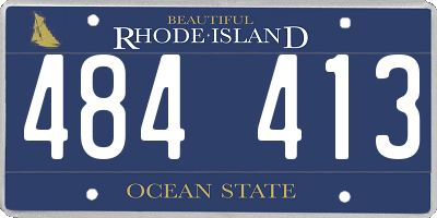 RI license plate 484413