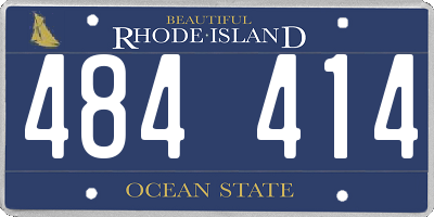 RI license plate 484414