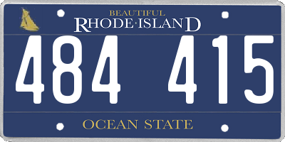 RI license plate 484415