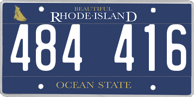 RI license plate 484416