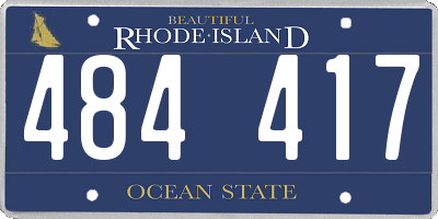 RI license plate 484417