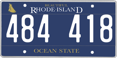 RI license plate 484418