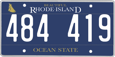 RI license plate 484419