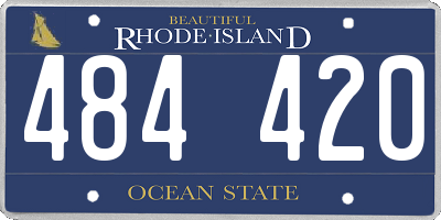 RI license plate 484420