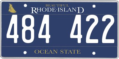 RI license plate 484422