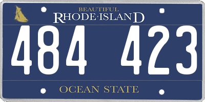 RI license plate 484423