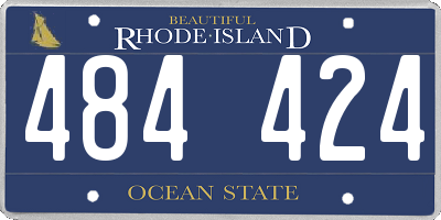 RI license plate 484424