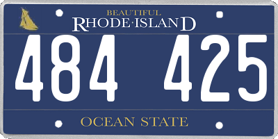 RI license plate 484425