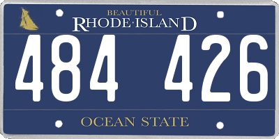 RI license plate 484426