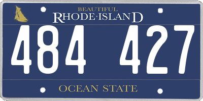 RI license plate 484427