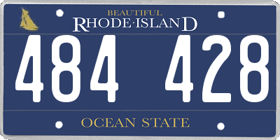 RI license plate 484428