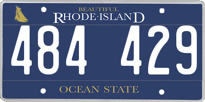 RI license plate 484429