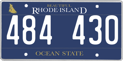 RI license plate 484430