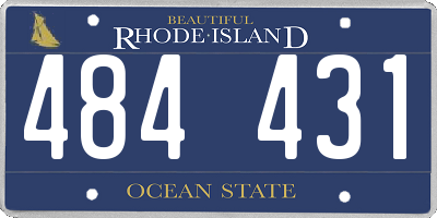 RI license plate 484431