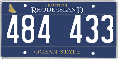 RI license plate 484433