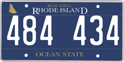 RI license plate 484434