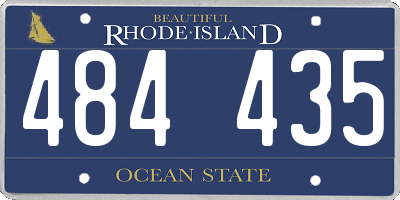 RI license plate 484435