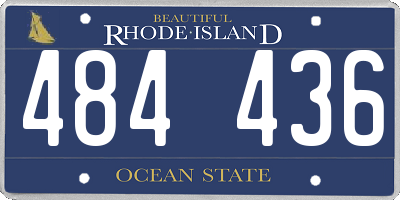 RI license plate 484436