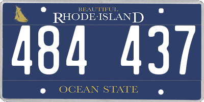 RI license plate 484437