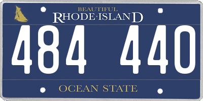 RI license plate 484440