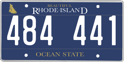 RI license plate 484441