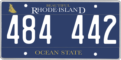 RI license plate 484442