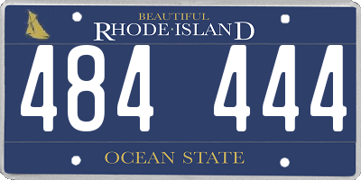 RI license plate 484444