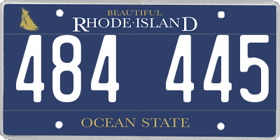 RI license plate 484445