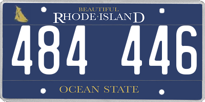 RI license plate 484446