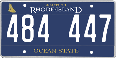 RI license plate 484447