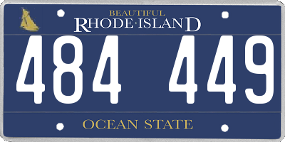 RI license plate 484449