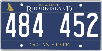 RI license plate 484452