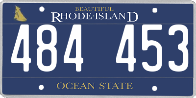 RI license plate 484453