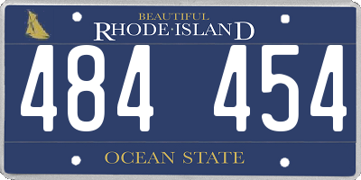 RI license plate 484454