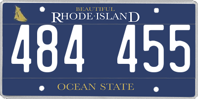 RI license plate 484455