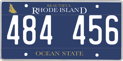 RI license plate 484456