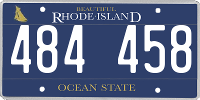 RI license plate 484458