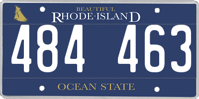 RI license plate 484463
