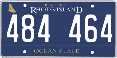 RI license plate 484464