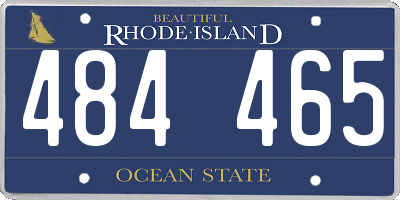 RI license plate 484465