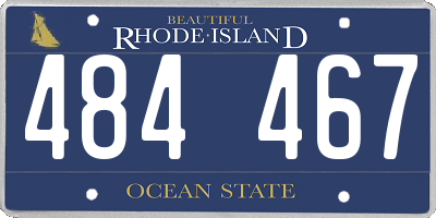 RI license plate 484467