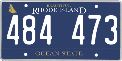 RI license plate 484473
