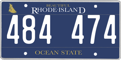 RI license plate 484474