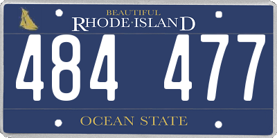 RI license plate 484477