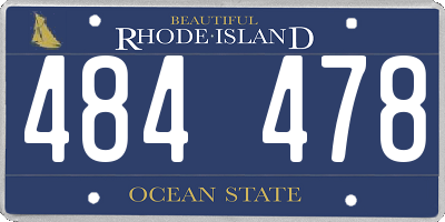 RI license plate 484478