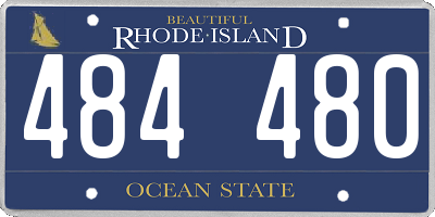 RI license plate 484480