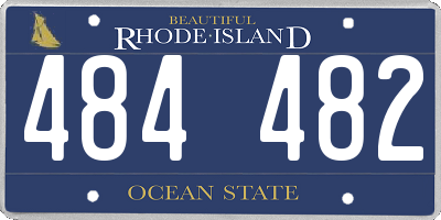 RI license plate 484482
